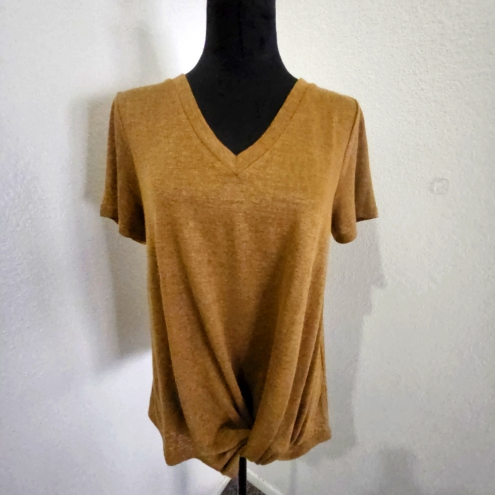 Short Sleeve V Neck Lightweight Blouse